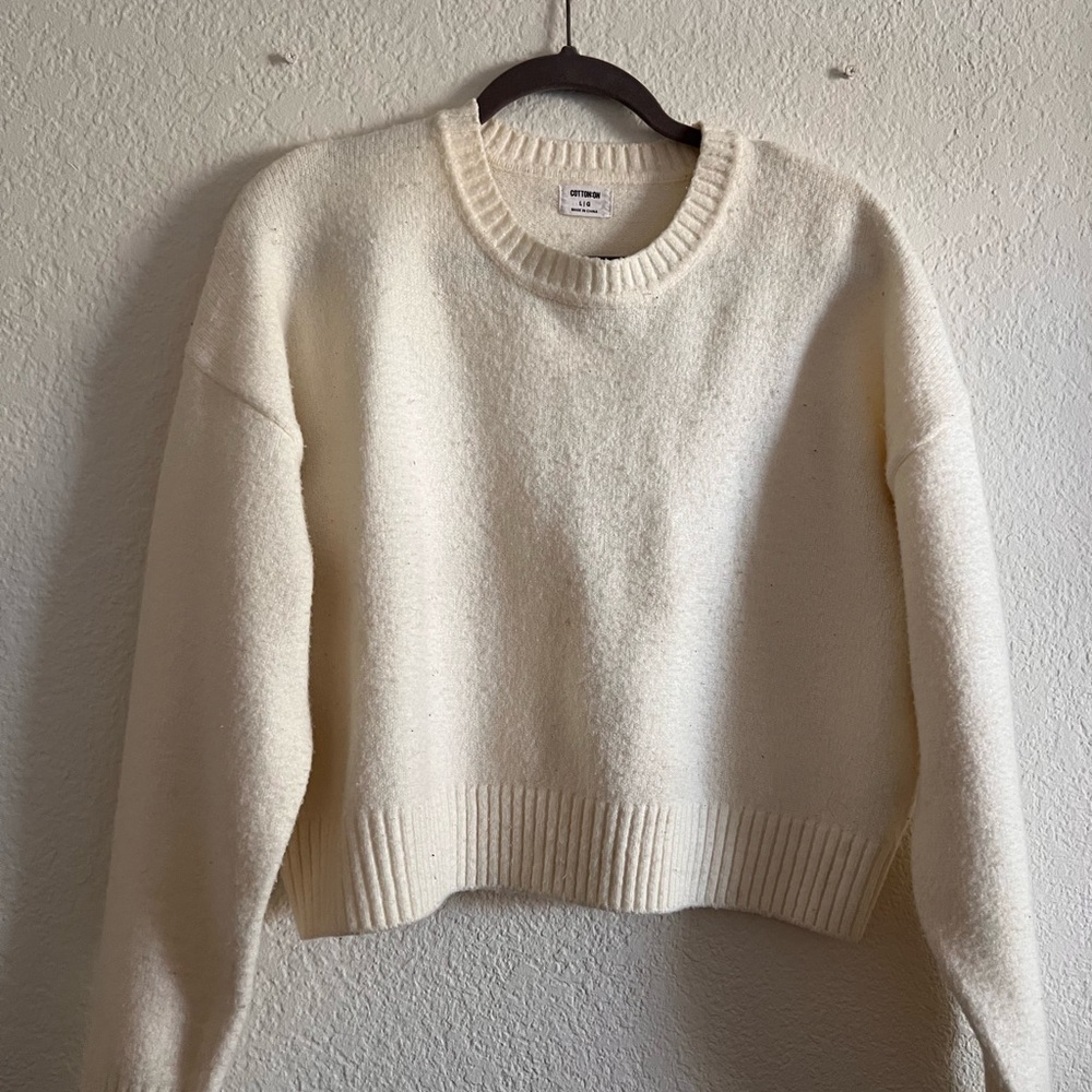 Cotton On Cream Crew Neck Sweater